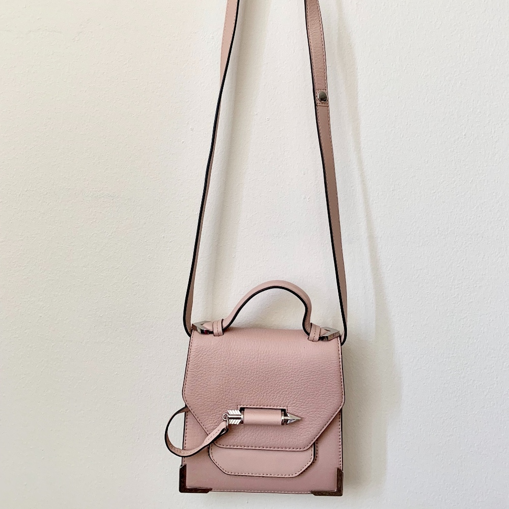 Mackage Pink Rubie Crossbody Leather Bag